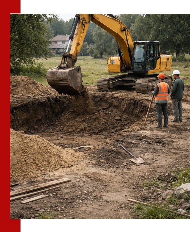 Рытье котлована под фундамент в Краснодаре (быстро и недорого)
