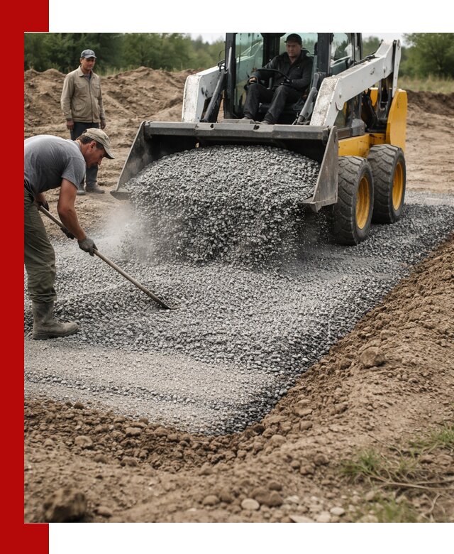 Устройство щебеночной подушки в Краснодаре для дорог и фундаментов