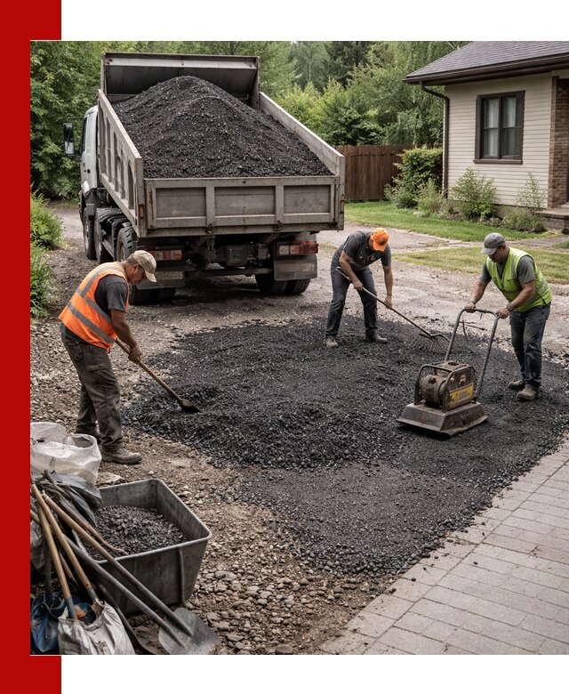 Асфальтовая крошка для двора с доставкой в Краснодаре